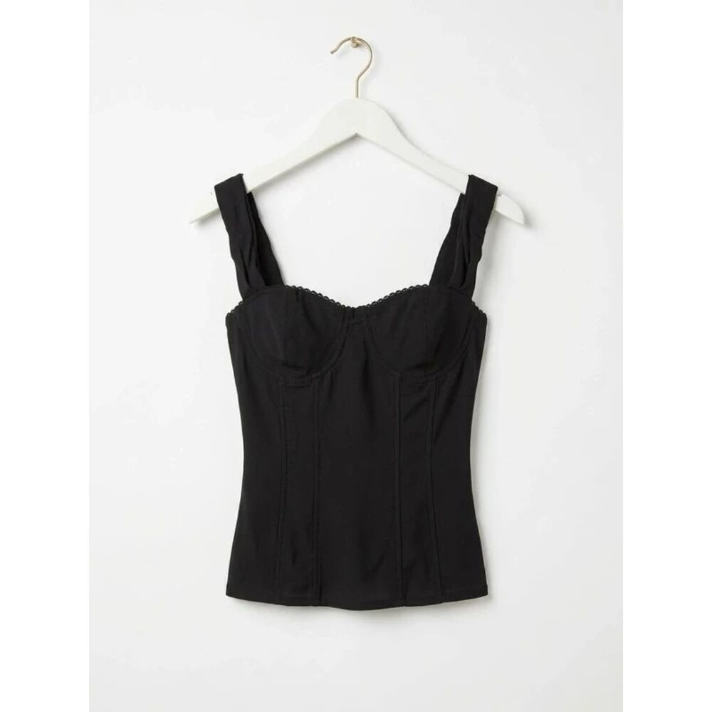Fashion Nova ' Sculpted Corset Top in Jet Black